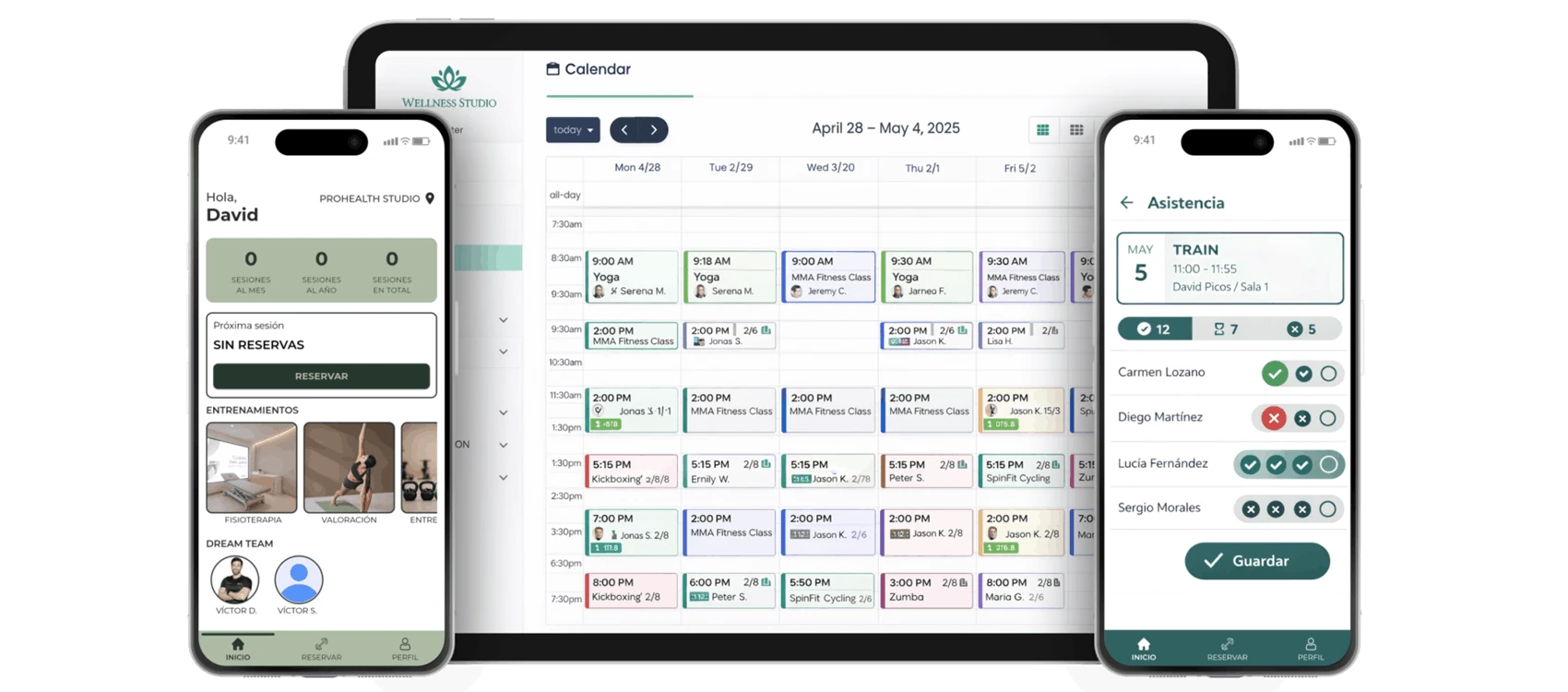 Management software for training and wellness centers — MomentoTraining